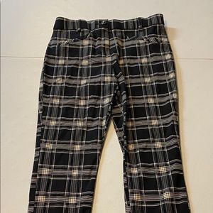 Black plaid pants